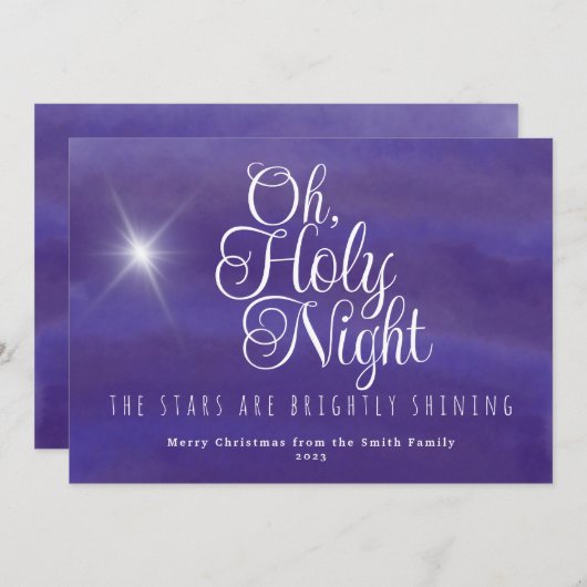 オーホーリーナイトクリスマスホリデーカード シーズンカード (正面/裏面)