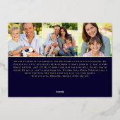 オーホーリーナイトスクリプトタイポグラフィ出生3写真 箔シーズンカード (裏面)