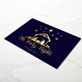 オーホーリーナイトスクリプトタイポグラフィ出生3写真 箔シーズンカード (回転した状態)