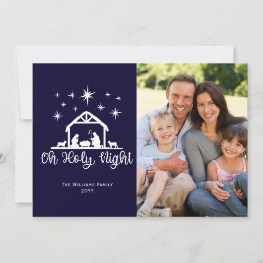 オーホーリーナイトスクリプトタイポグラフィ出生4写真 シーズンカード (正面)