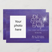 オーホーリーナイトフォトクリスマスホリデーカード シーズンカード (正面/裏面)