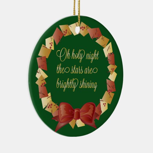 オーホーリーナイトリターキーデザイン セラミックオーナメント (右)