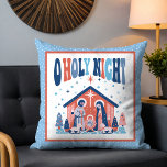 オーホーリーナイト宗教的なクリスマス出生シーン クッション<br><div class="desc">Oh Holy Night宗教的なクリスマス出生シーン装飾用クッションは、クリスマス出生シーンの上のスクリプトタイポグラフィでモダン文字"O Holy Night"を特徴としている。クリスマスギフト、クリスマスデコールなどに最適。Evco Studio www.zazzle.com/store/evcostudioによって作成</div>