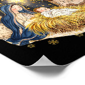 オーホーリーナイト宗教的なクリスマス出生シーンF ポスター (角)