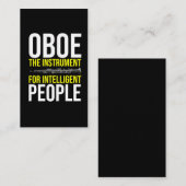 オーボおもしろいープレーヤー知性があるミュージシャンユーモア 名刺 (正面/裏面)