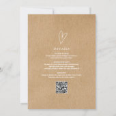 オーボイ ハート ルスティック クラフト オールインワン ベビーシャワー 招待状 (裏面)