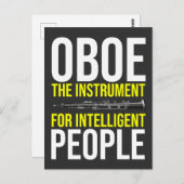 オーボエおもしろいプレイヤーの知性があるミュージシャンユーモア ポストカード (正面/裏面)