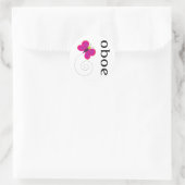 オーボエかわいらしギフト ラウンドシール (バッグ)