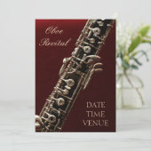 オーボエのコンサート　エレガントでスタイリッシュな演奏 招待状 (スタンド正面)