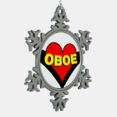 オーボエオーバーハート スノーフレークピューターオーナメント (左)