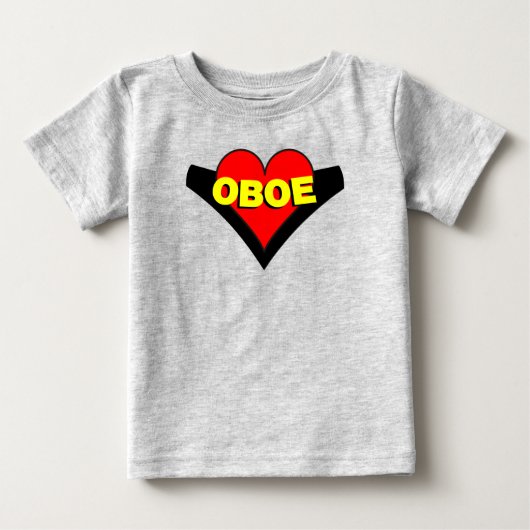 オーボエオーバーハート ベビーTシャツ (正面)