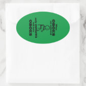 オーボエスのオーバーレイド楕円ステッカー 楕円形シール (バッグ)