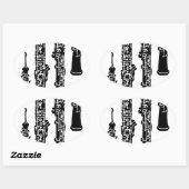 オーボエステッカー 楕円形シール (シート)