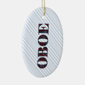 オーボエハート文字 セラミックオーナメント (右)