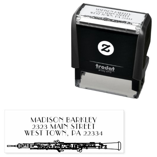 オーボエミュージシャン音楽先生 セルフインキングスタンプ (インサイチュ)