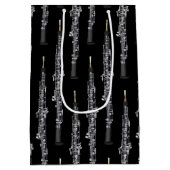 オーボエミュージシャン音楽先生 ミディアムペーパーバッグ (裏面)