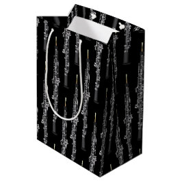 オーボエミュージシャン音楽先生 ミディアムペーパーバッグ