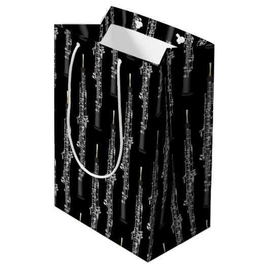 オーボエミュージシャン音楽先生 ミディアムペーパーバッグ (裏面アングル)