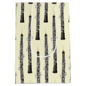 オーボエミュージシャン音楽先生 ミディアムペーパーバッグ (裏面)