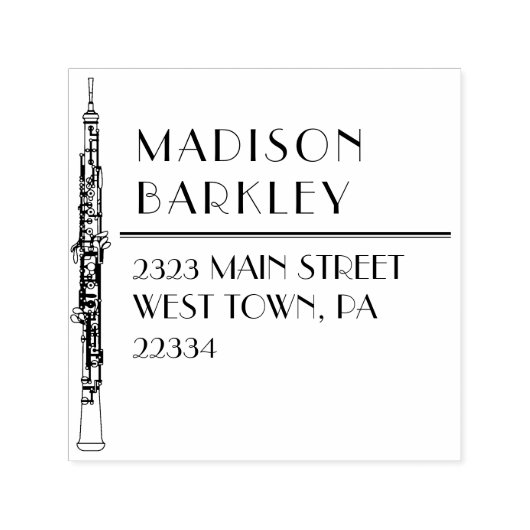 オーボエミュージック先生 セルフインキングスタンプ (デザイン)