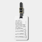 オーボエ像 ラゲッジタグ (正面縦)