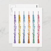 オーボエ・クレヨン ポストカード (正面/裏面)