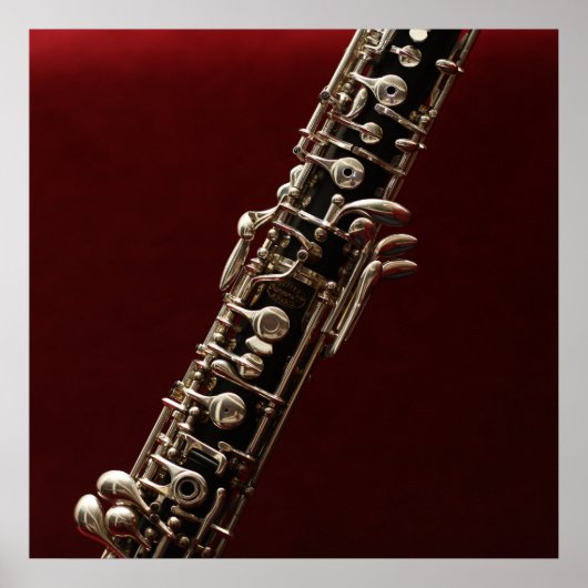 オーボエ – ダブルリードウッドウィンドミュージカル楽器 ポスター (正面)