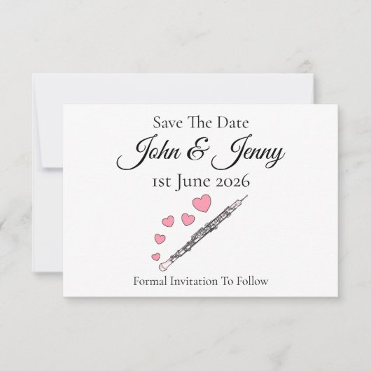 オーボミュージシャンウェディング日付を保存 (正面)