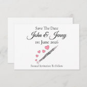 オーボミュージシャンウェディング日付を保存 (正面/裏面)