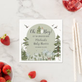 オーボーイアドベンチャーパインフォレストベビーシャワー紙 スタンダードカクテルナプキン (インサイチュ)