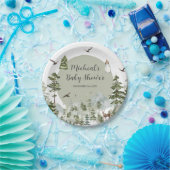 オーボーイアドベンチャーパインフォレストベビーシャワー ペーパープレート (パーティー)