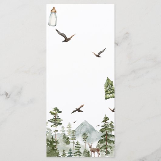 オーボーイアドベンチャーパインフォレストベビーシャワー メニュー (裏面)