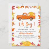 オーボーイアパンプキンベイビーシャワー招待状 招待状 (正面)