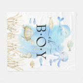 オーボーイアンダーザシーベビーおくるみ フリースブランケット (正面(横))