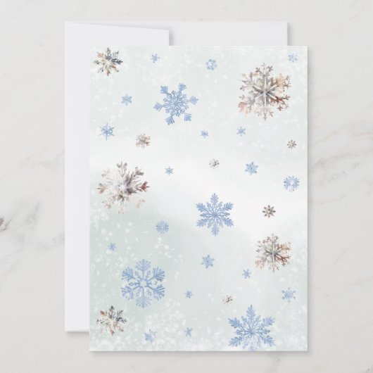 オーボーイウィンターディアベビーシャワー 招待状 (裏面)