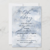 オーボーイウォーターカラーダスティブルーボーイズ 招待状 (正面)