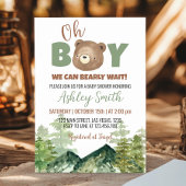 オーボーイウッドランドベアーベイビーシャワー招待状 招待状