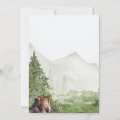 オーボーイウッドランド熊の赤ちゃんシャワー 招待状 (裏面)