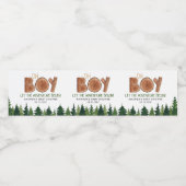 オーボーイウッドランド赤ちゃんシャワー ペットボトルラベル (シングルラベル)