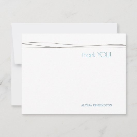 オーボーイカスタムありがとうノートカード 招待状 (正面)