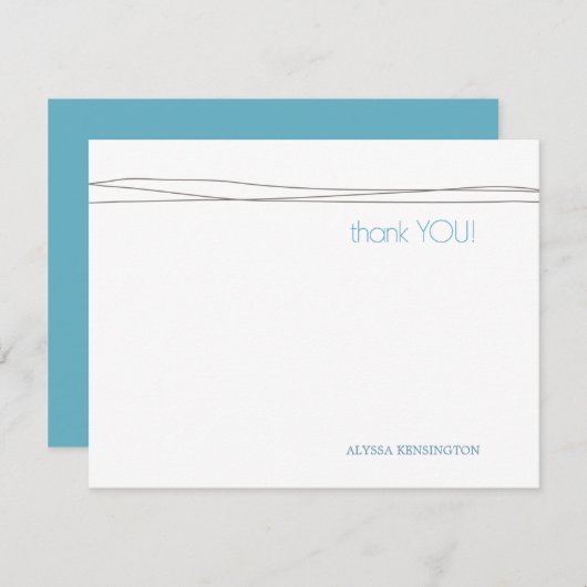 オーボーイカスタムありがとうノートカード 招待状 (正面/裏面)