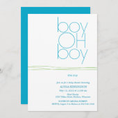 オーボーイカスタムベビーシャワー招待状 招待状 (正面/裏面)