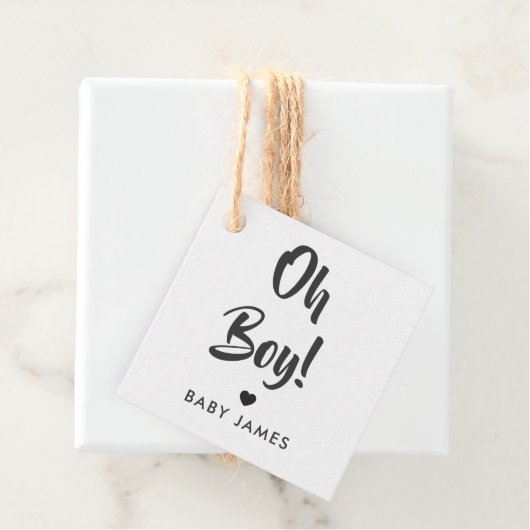 オーボーイギフトラベル、ベビーシャワーギフトラベル、クラフト フェイバータグ (インサイチュ)