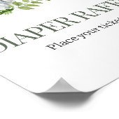 オーボーイサファリベイビーシャワーおむつラッフル ポスター (角)