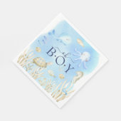 オーボーイザシーベビーシャワー紙ナプキンス スタンダードランチョンナプキン (角)
