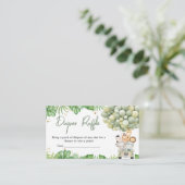 オーボーイジャングルサファリベイビーシャワーおむつラッフル エンクロージャーカード (スタンド正面)