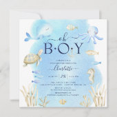 オーボーイズザシーベビーシャワー招待状 招待状 (正面)