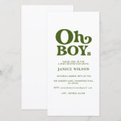 オーボーイズ赤ちゃんシャワー招待状 案内状 (正面/裏面)