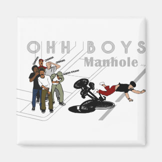 オーボーイズ – 自転車の男がマンホールを襲う マグネット