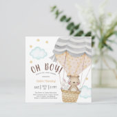 オーボーイテディベアーウッドランドベビーシャワー 招待状 (スタンド正面)